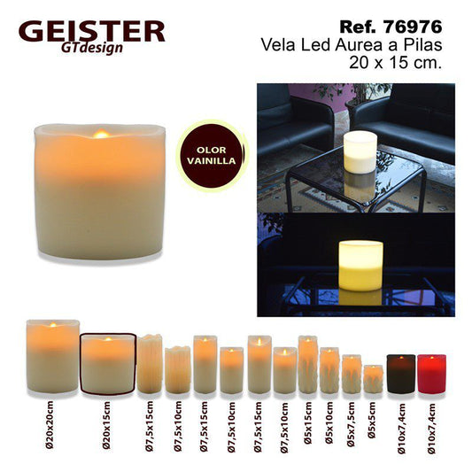 TB1108 LED Golden Wax Candle Ø20*15CM