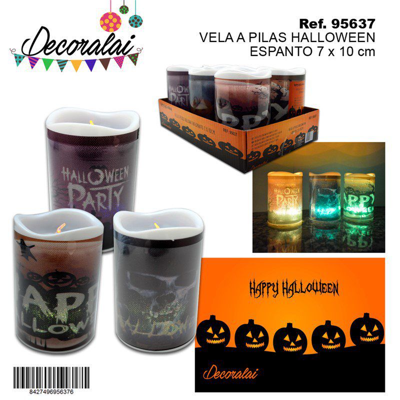 TB1118 Halloween Spectre Battery Candle 7.5*10CM