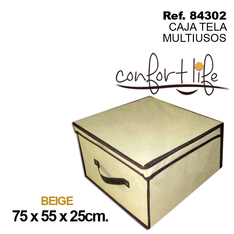 TB1146 Beige Multi-purpose Fabric Box 75X55X25CM