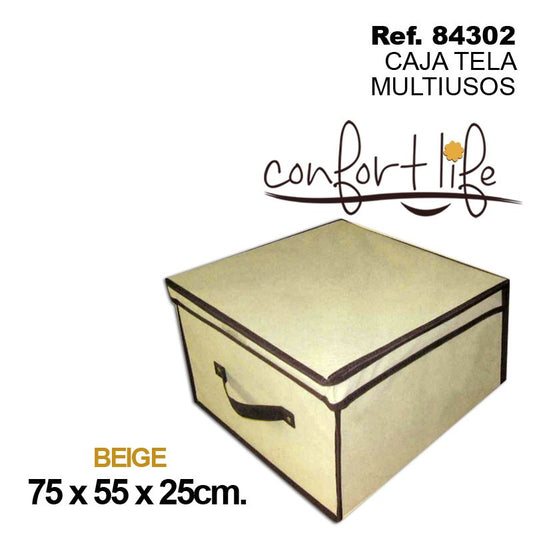 TB1146 Beige Multi-purpose Fabric Box 75X55X25CM