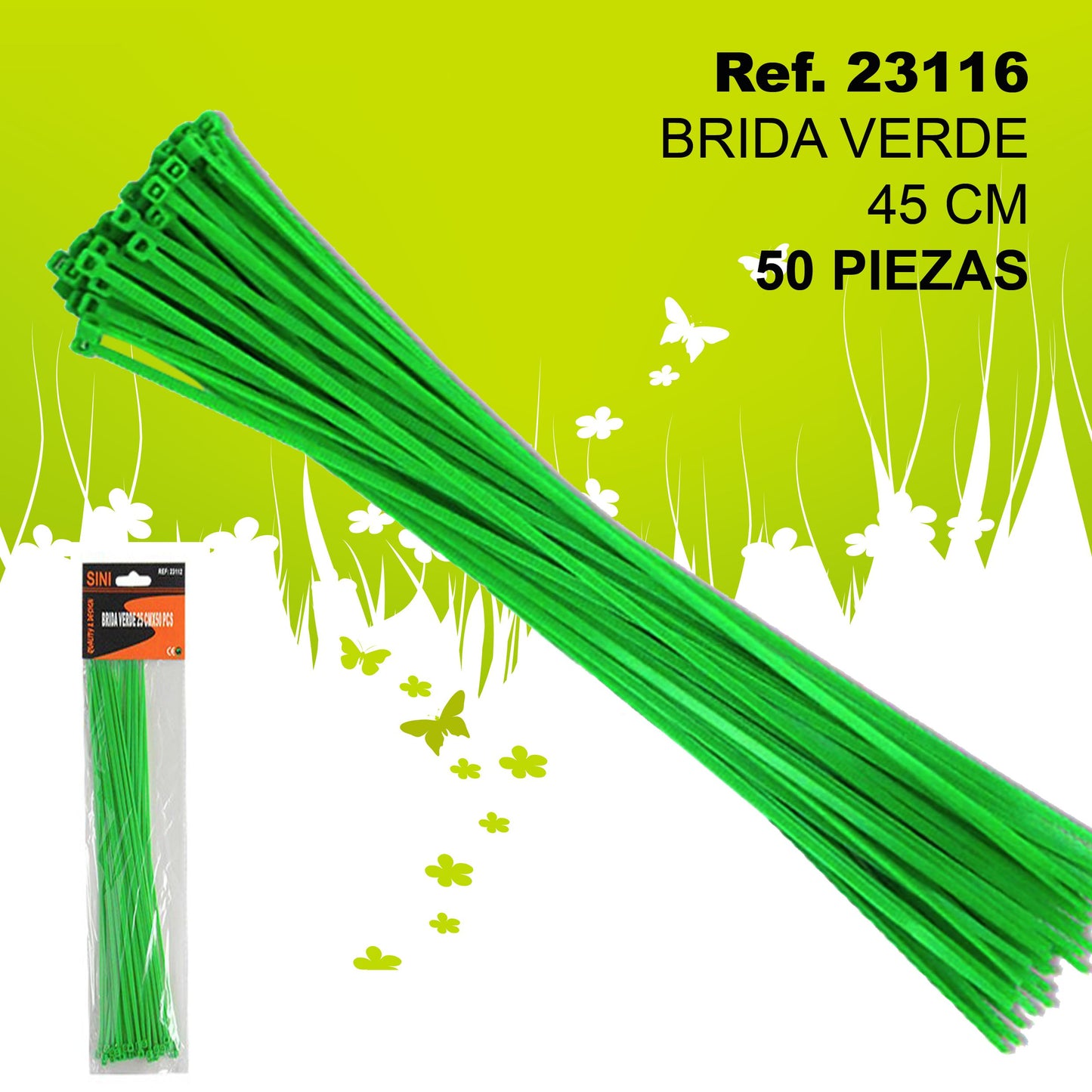 TB1160 GREEN Strap50 PCS X 450 MM