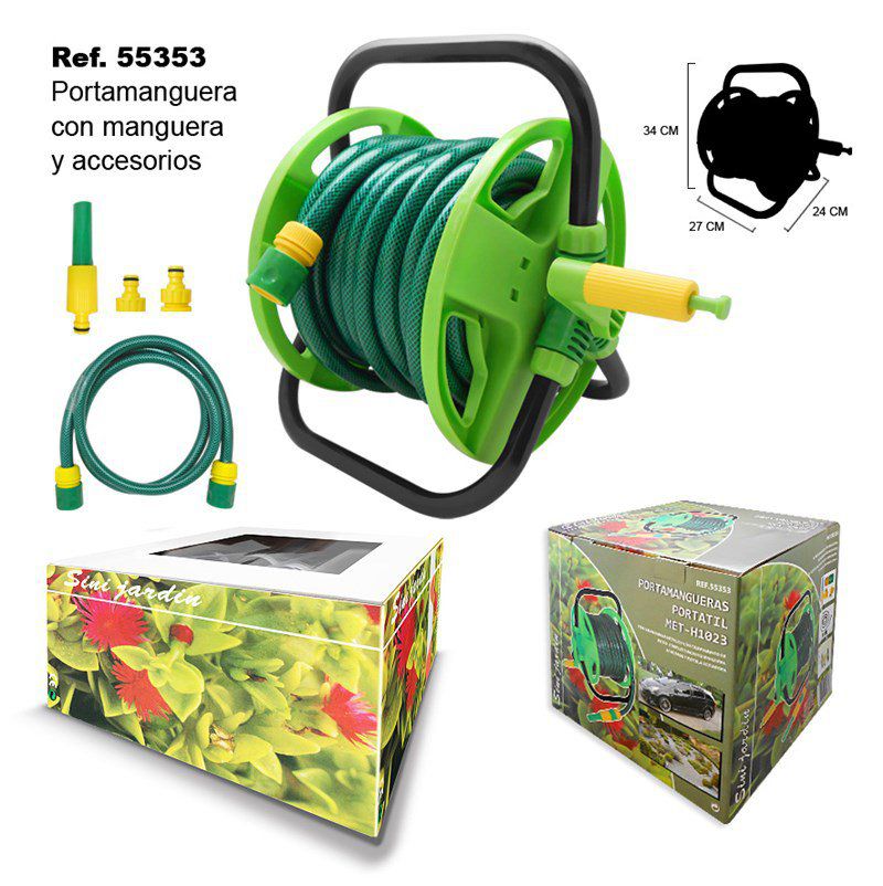 TB1184 Portable Hose Reel with Hose H1023 25 M. HOSE