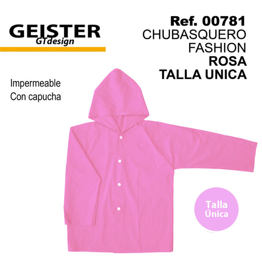 TB1220 Fashion Pink Hooded Waterproof Jacket