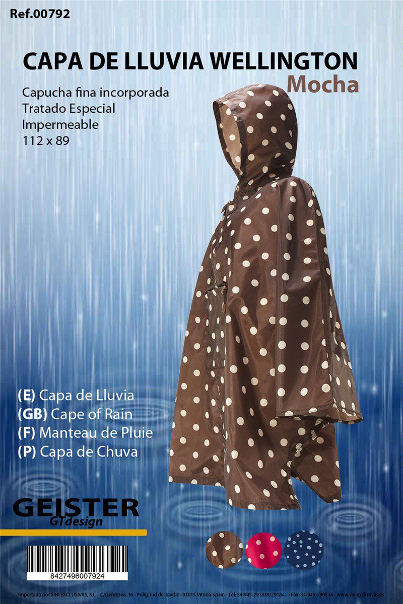 TB1222 WELLINGTON Model Raincoat 112X89cm Mocha