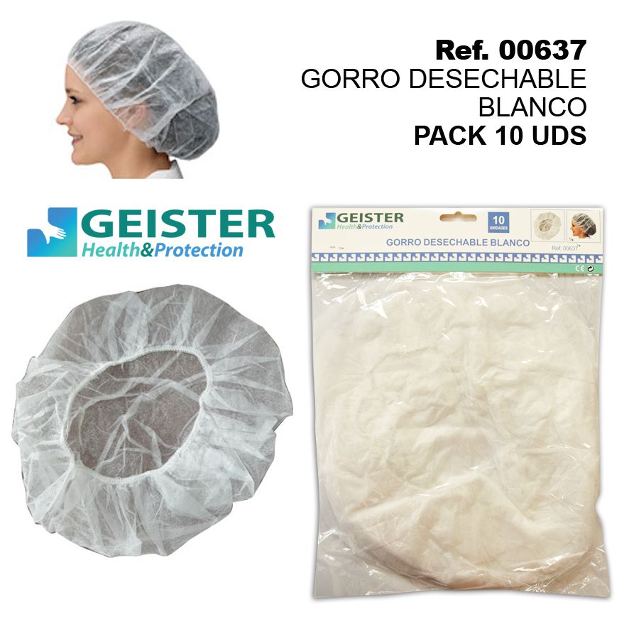 TB1228 Disposable White Cap, 10 units