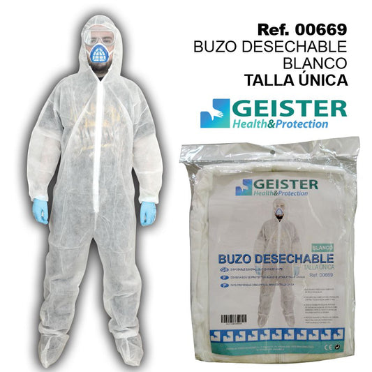 TB1234 Disposable White Smock, One Size