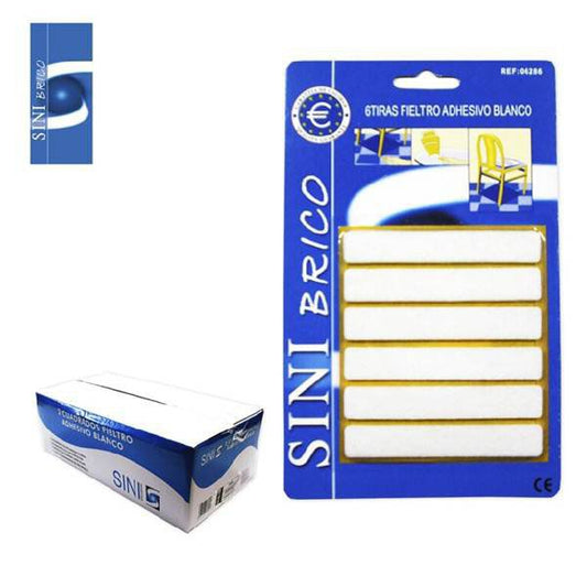 TB1277 6 STRIPS OF 86 X 14 m/m. WHITE COLOR