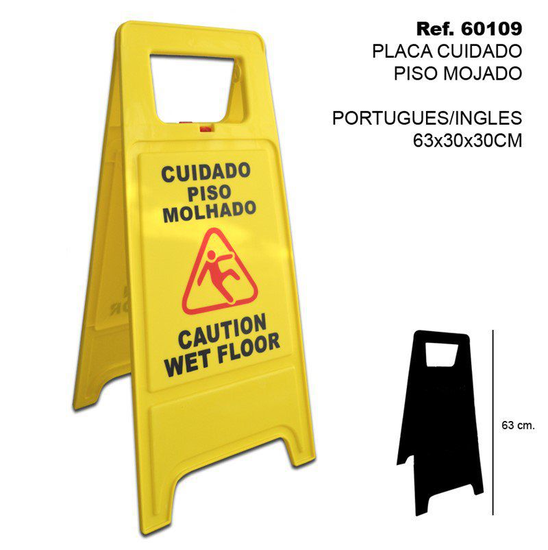 TB1287 Wet Floor Caution Plate/Sign PORT/ING 60x30x30CM