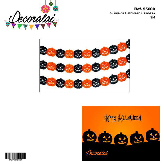 TB1295 Halloween Pumpkin Garland, 3M