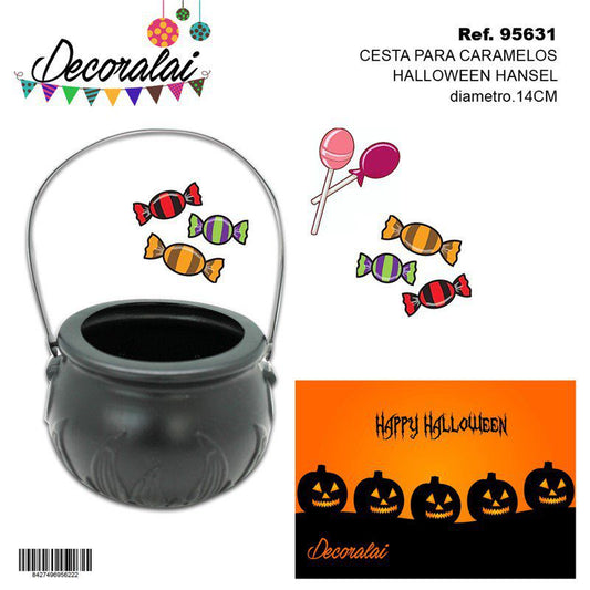 TB1305 Halloween Candy Basket Hansel, 14CM Diameter