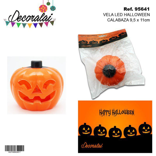 TB1306 LED Halloween Pumpkin Candle 9.5*11CM