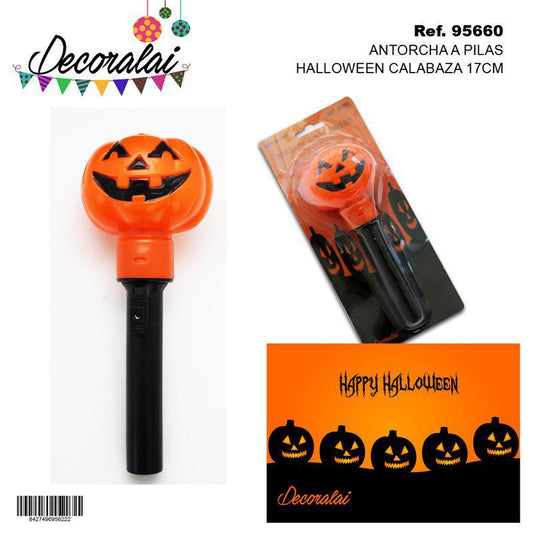 TB1307 Battery-powered Halloween Pumpkin Torch 17CM