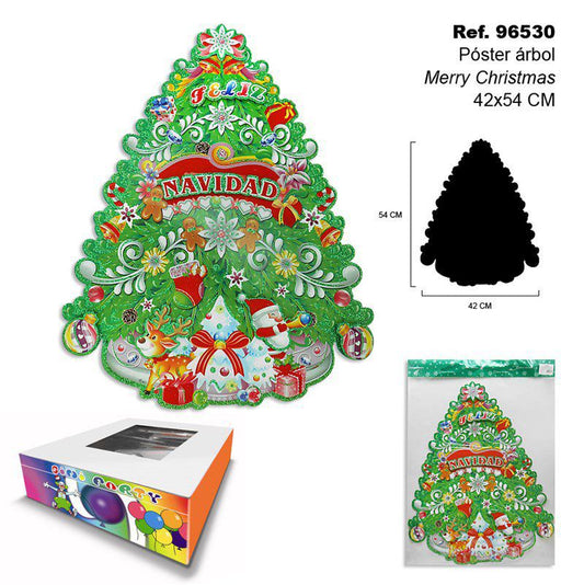 TB1316 Merry Christmas Tree Decoration 42 x 54 CM