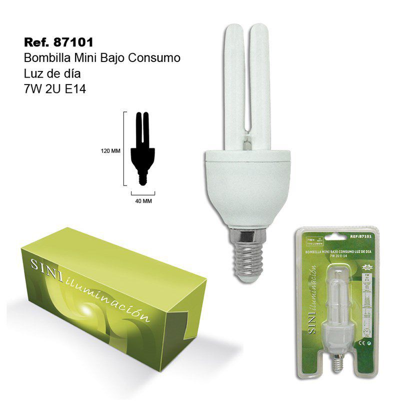 TB1372 Mini Light Bulb 7W 2U E14 Low Consumption