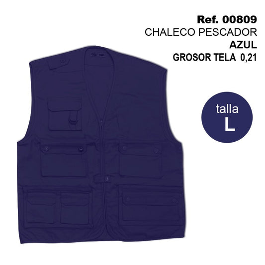 TB1456 Blue fishing vest, size L, model HNFV 021.