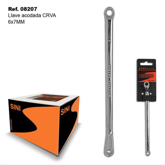 TB1467 Bent Adjustable Wrench 6x7 mm.