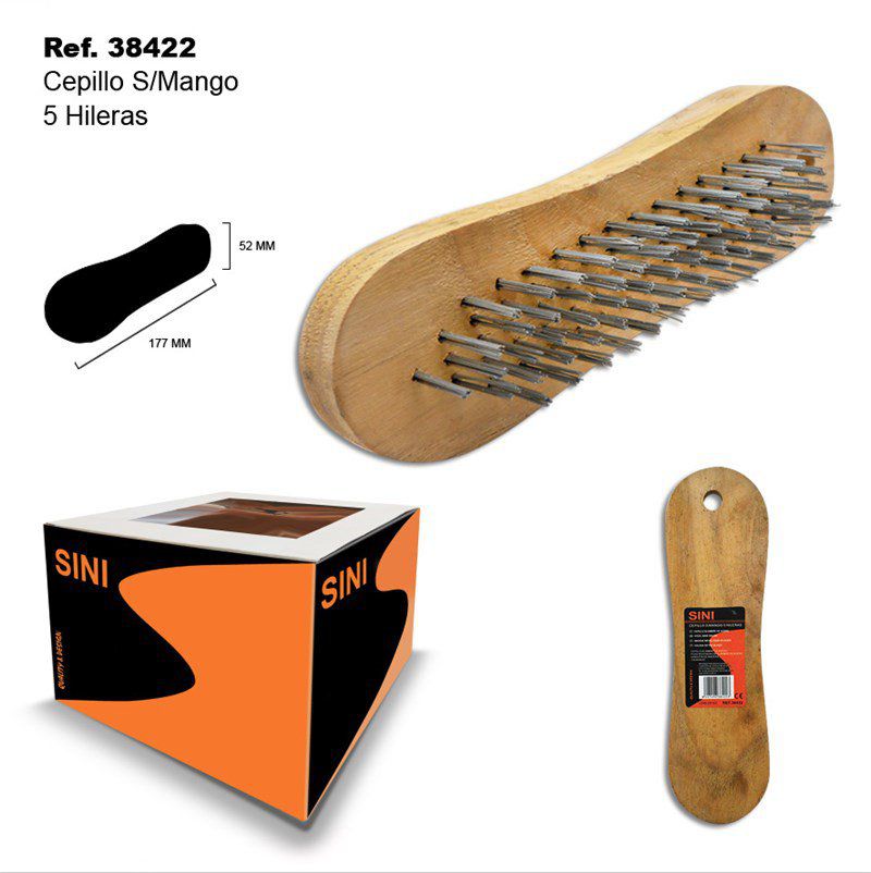 TB1516 Bristle brush head with 5 rows.