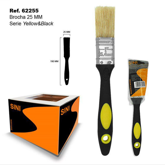 TB1553 25MM Yellow & Black Series Brush