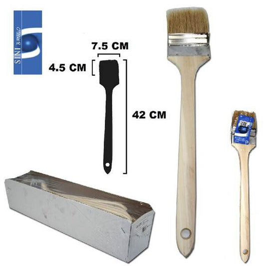 TB1572 White Radiator Panel with Aluminum Bezel and Wooden Handle, 75 MM