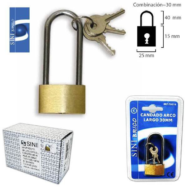 TB1587 Extra Long Arc Padlock 30MM.