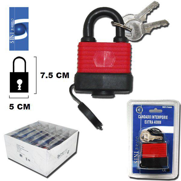 TB1596 Extra Weatherproof Lock 40 MM. Product Code: 70480.