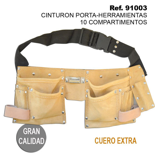 TB1621 Tool holder belt with 10 compartments for organizing and carrying tools.