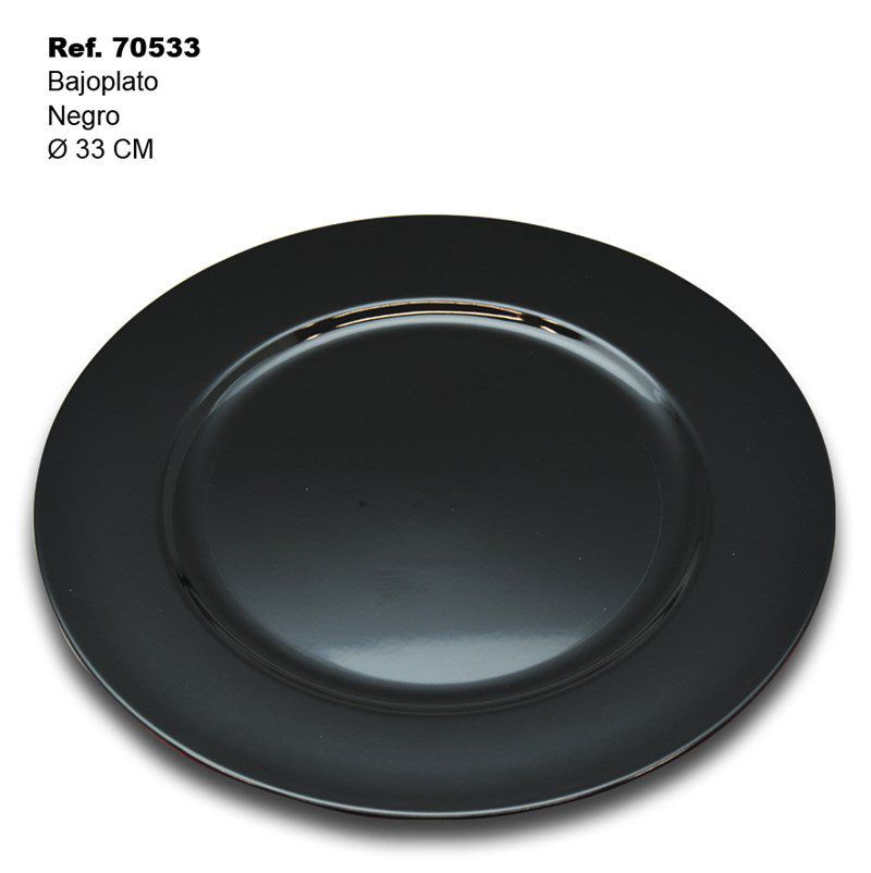 TB1666 Under plate made of PP material, 33cm in size, and black color.