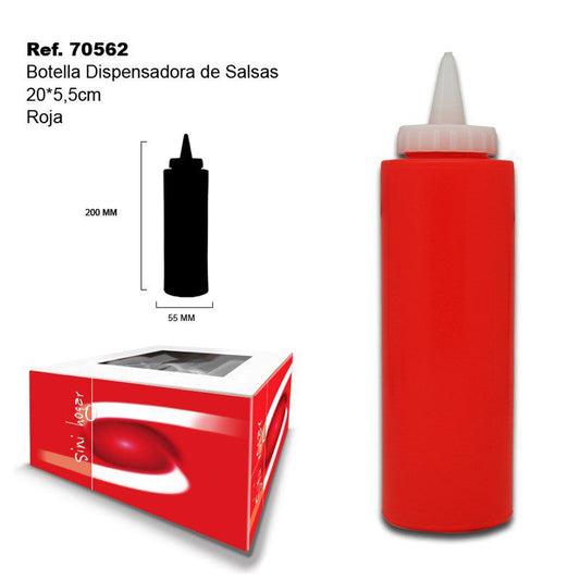 TB1667 Red Sauce Dispenser Bottle 20*5.5CM