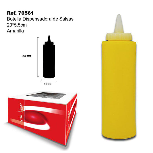 TB1668 Yellow Sauce Dispenser Bottle, 20*5.5CM