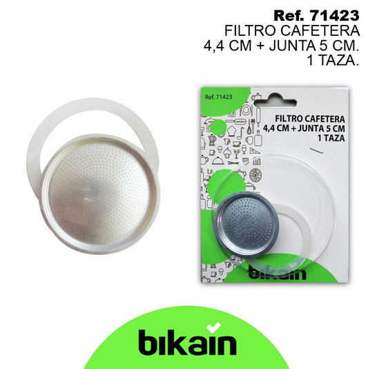 TB1697 Coffee Filter 4.4 CM + 5 CM Gasket, 1 Cup.
