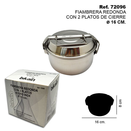 TB1720 Round container of 16 CM diameter with two closing plates.