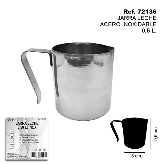 TB1727 Milk Pitcher 0.50 L. Stainless Steel