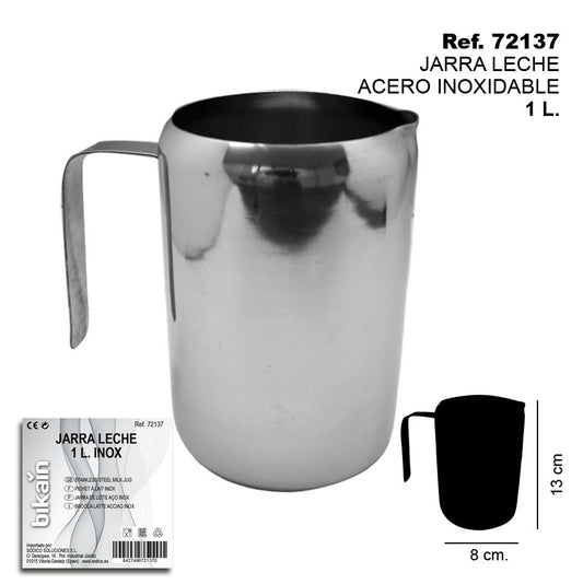 TB1728 Milk Pitcher, 1 L, Stainless Steel