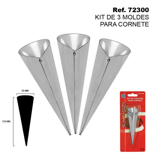 TB1735 Kit of 3 molds for cornetes (earring settings).