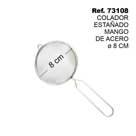 TB1745 Tinned strainer with steel handle, 8 CM.