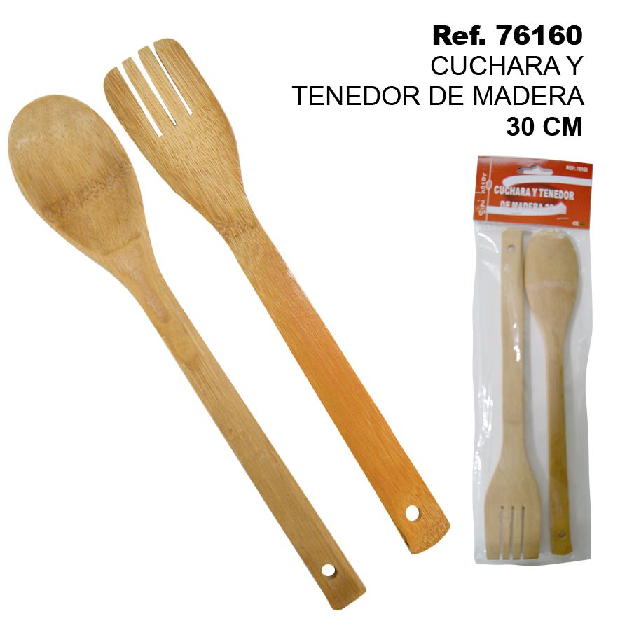 TB1797 Wooden spoon and fork set