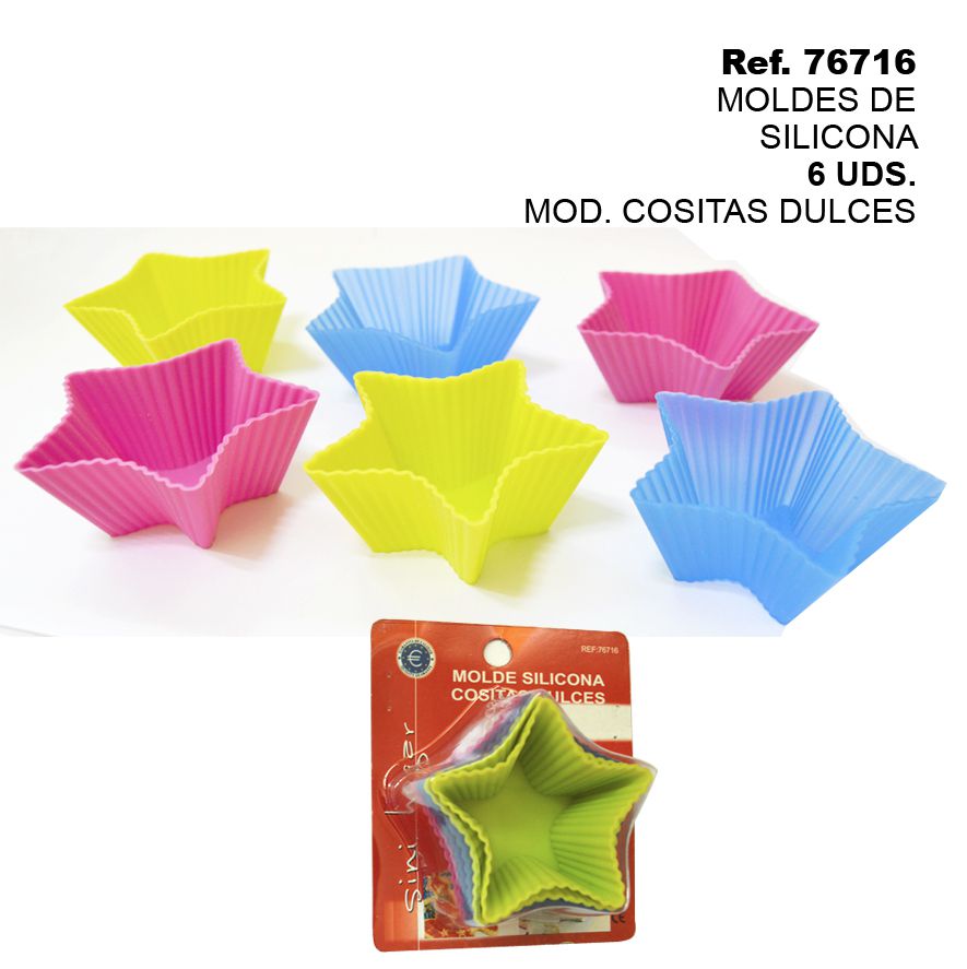 TB1815 6-unit silicone molds for creating cute and sweet desserts.