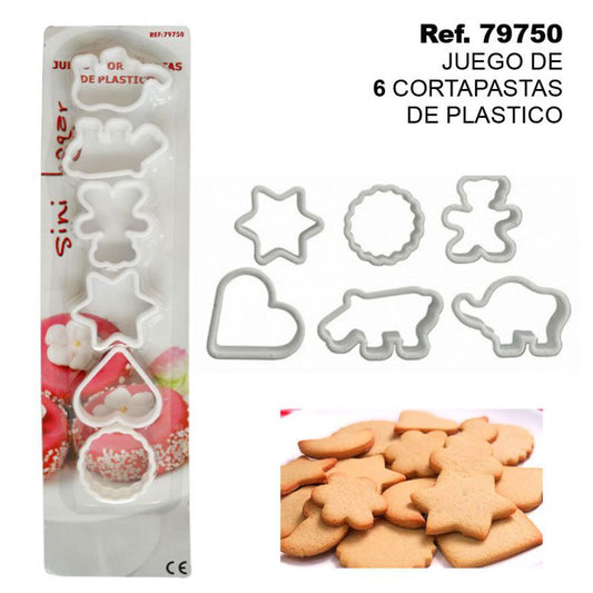 TB1868 Set of 6 Plastic Dough Cutters