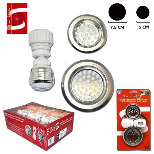 TB1873 Set of 2 Sink Filters + 1 Stainless Steel Water Regulator