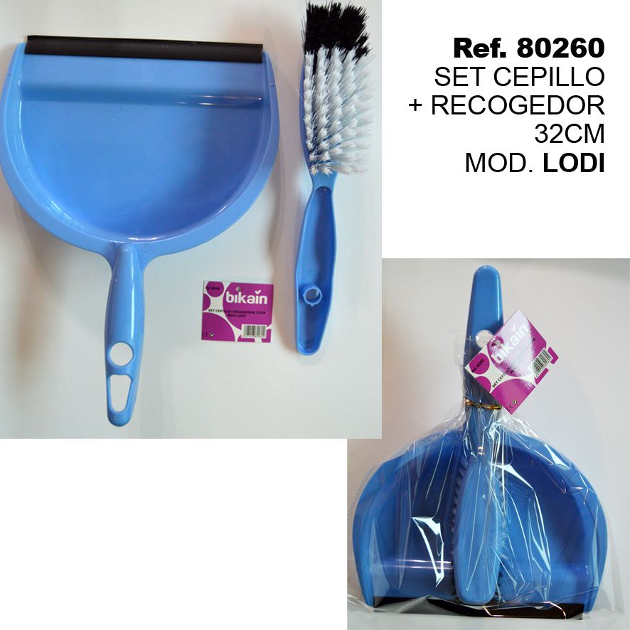 TB1900 Set of broom and dustpan, 32cm, Model LODI.