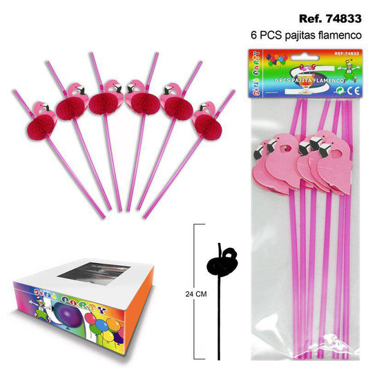 TB1941 6 PCS FLAMENCO STRAW