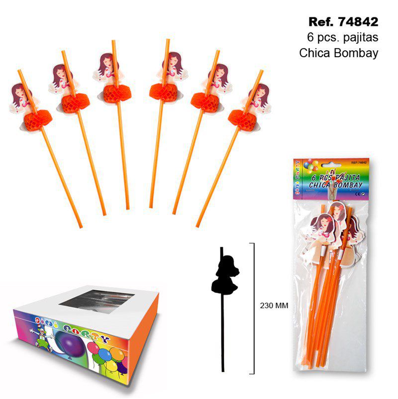 TB1947 6PCS. Small Bombay Straw