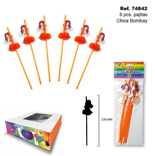 TB1947 6PCS. Small Bombay Straw