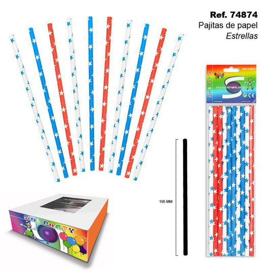 TB1971 Set of Paper Star Straws