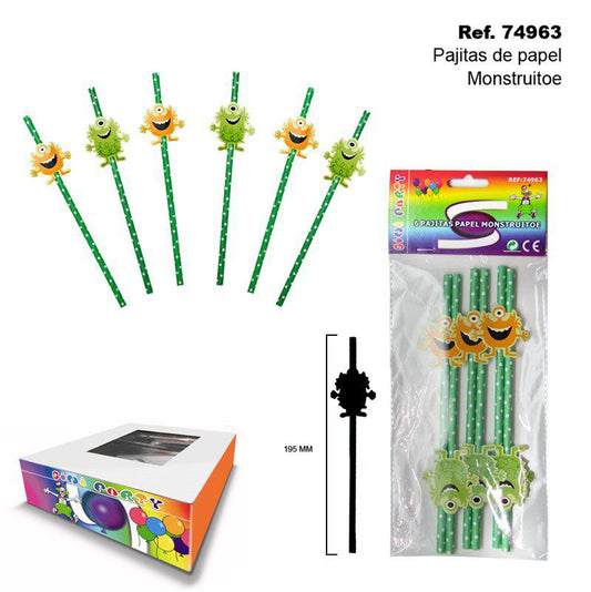 TB1991 Set of 6 Paper Party Straws