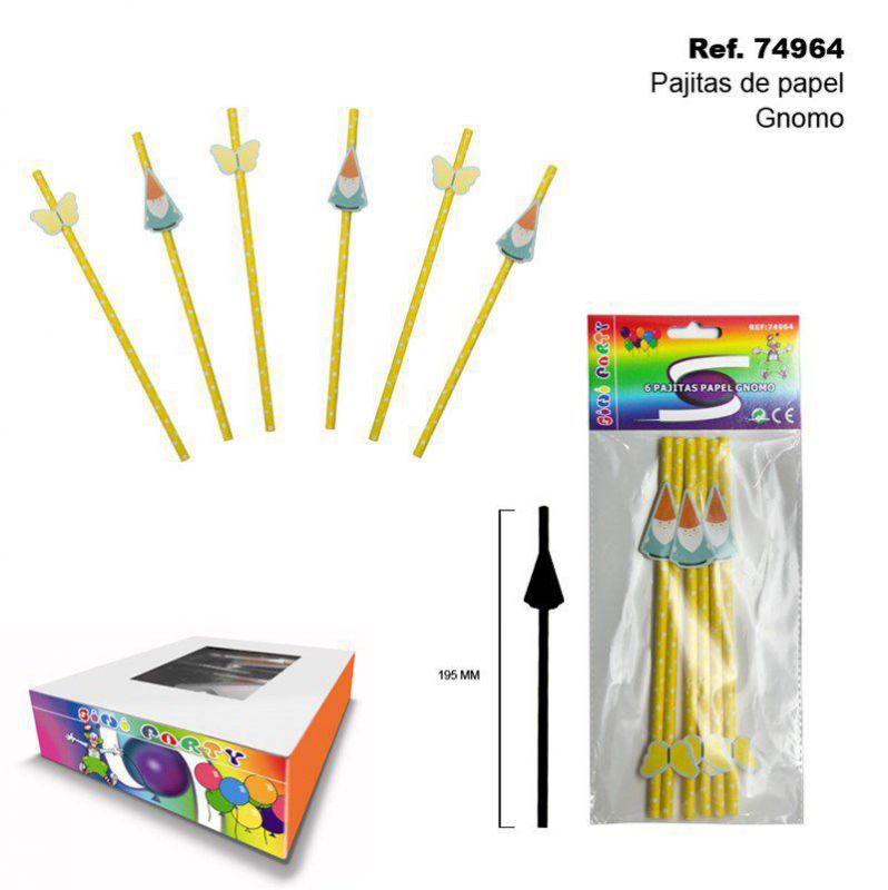 TB1992 GNOMO Paper Straw Set of 6