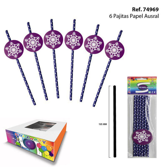TB1997 Set of 6 Australian Paper Straws