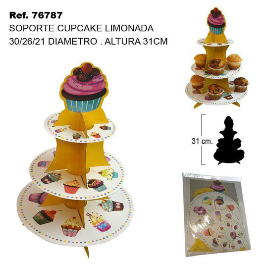 TB2023 Cupcake Stand Lemonade 30/26/21 H31CM