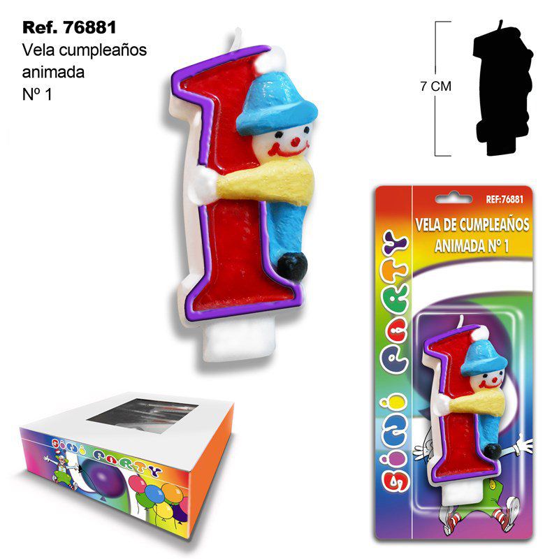 TB2039 Animated Birthday Candle "1"
