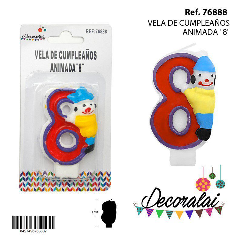 TB2046 Animated Birthday Candle "8"